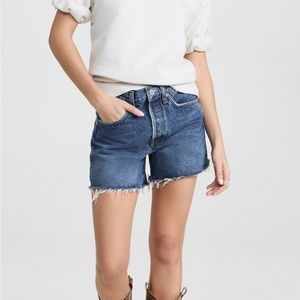 Agolde Parker Long Loose Jean Shorts *new with tags*  in Caution wash